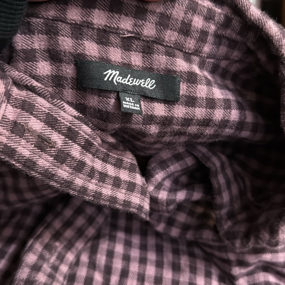 MADEWELL Shrunken Button-Up Shirt in Gingham size XL - Picture 6 of 10